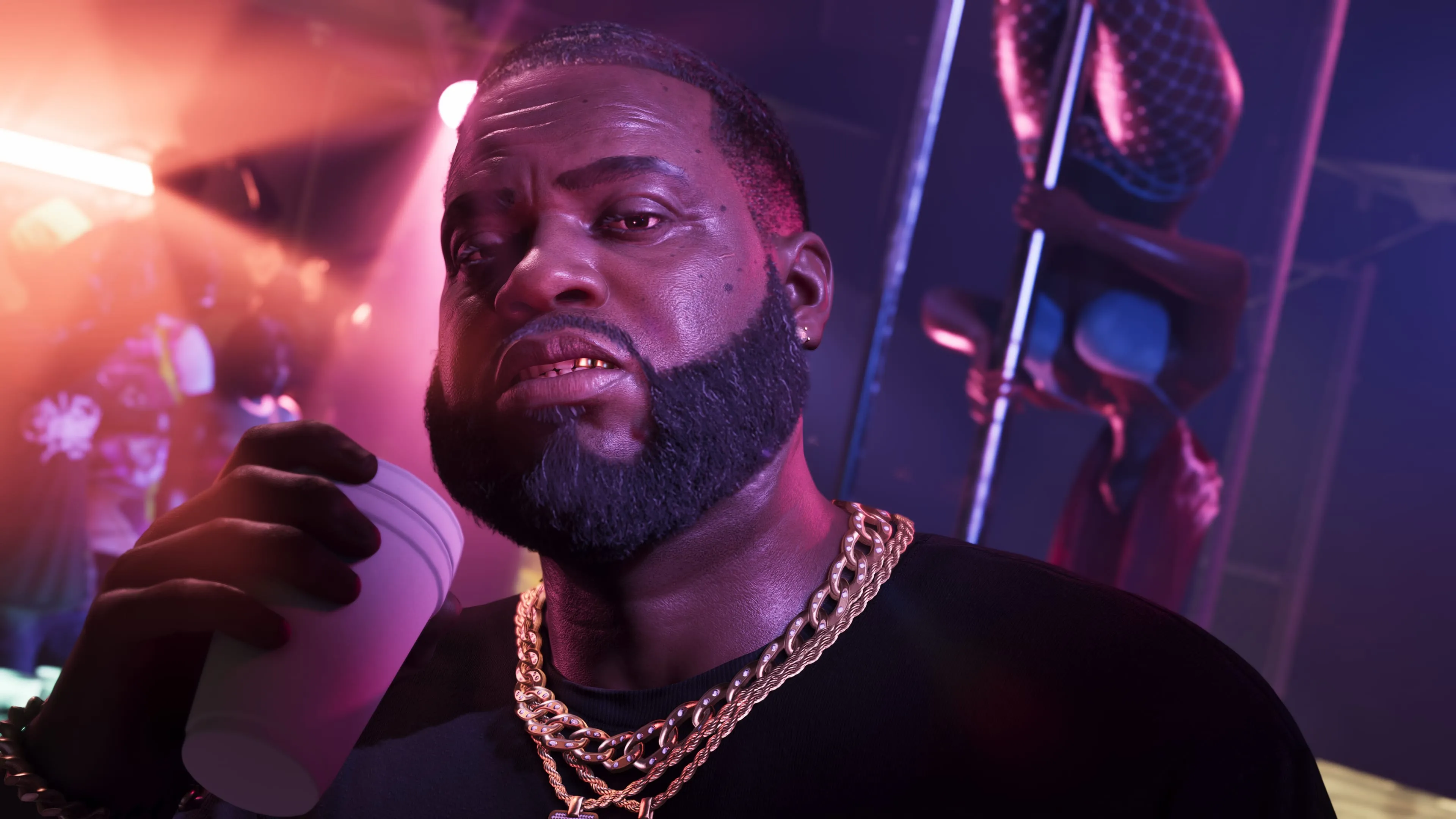 GTA 6 Boobie Ike inside a neon-lit Vice City club