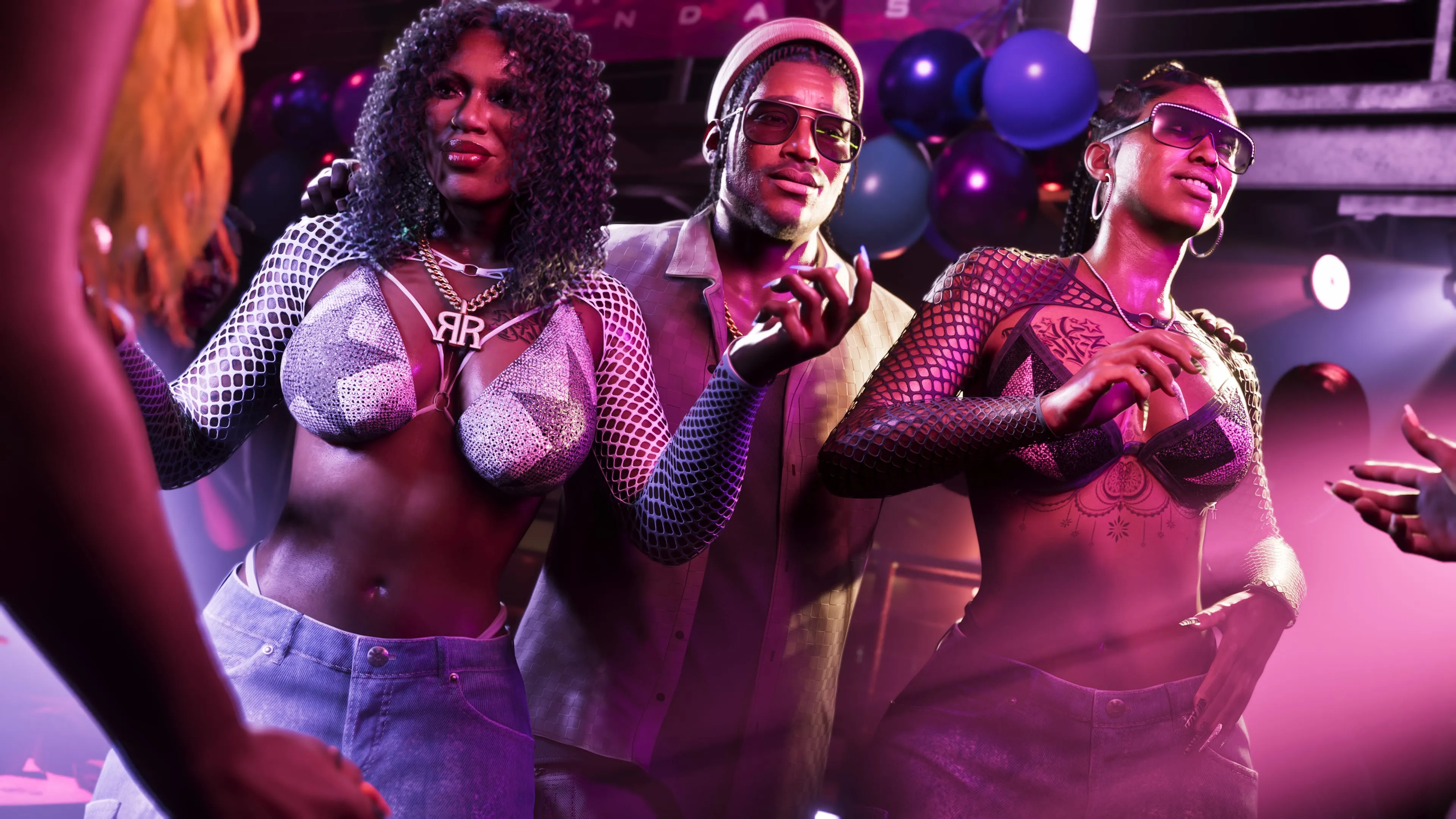 GTA 6 Dre'Quan Priest at a neon poolside bar
