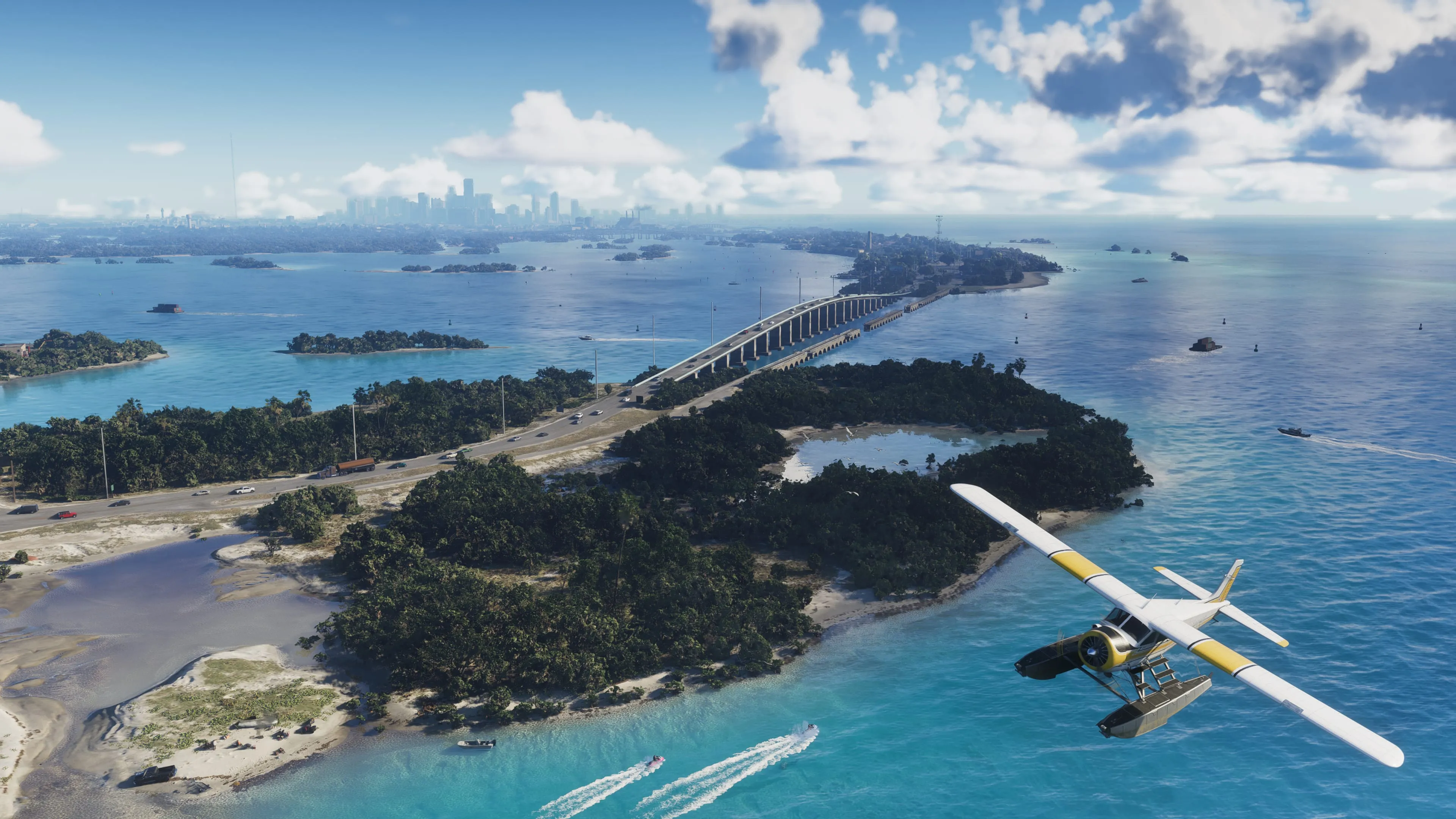 GTA 6 a seaplane flying over the Leonida Keys