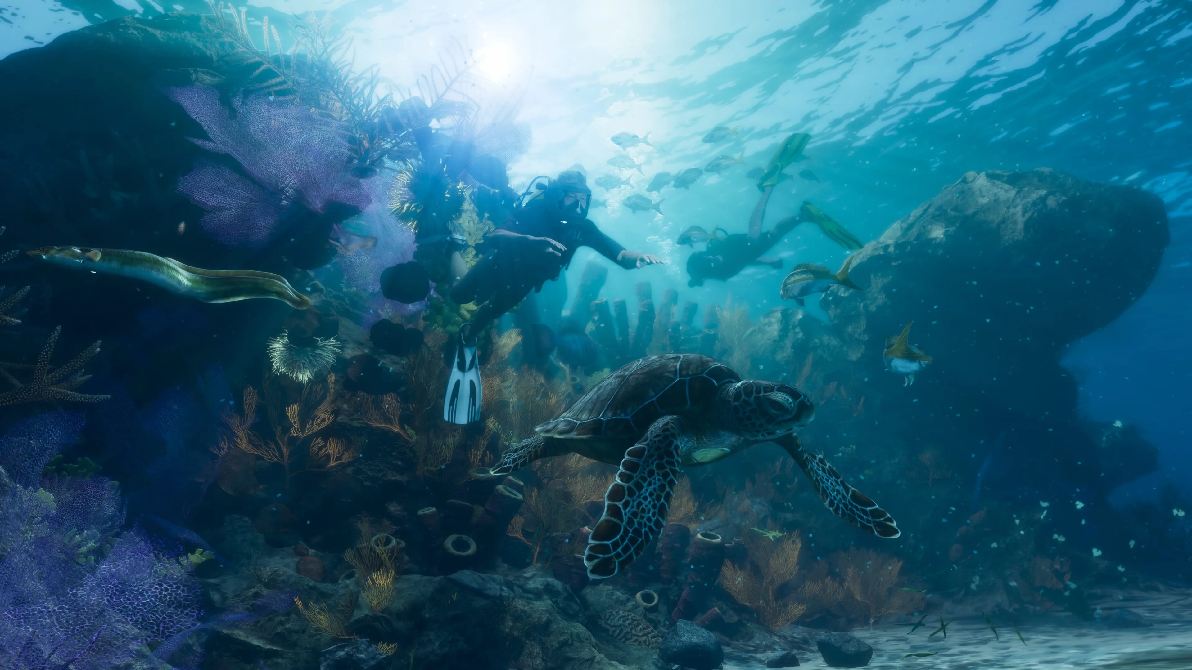 GTA 6 scuba diving a coral reef in the Leonida Keys