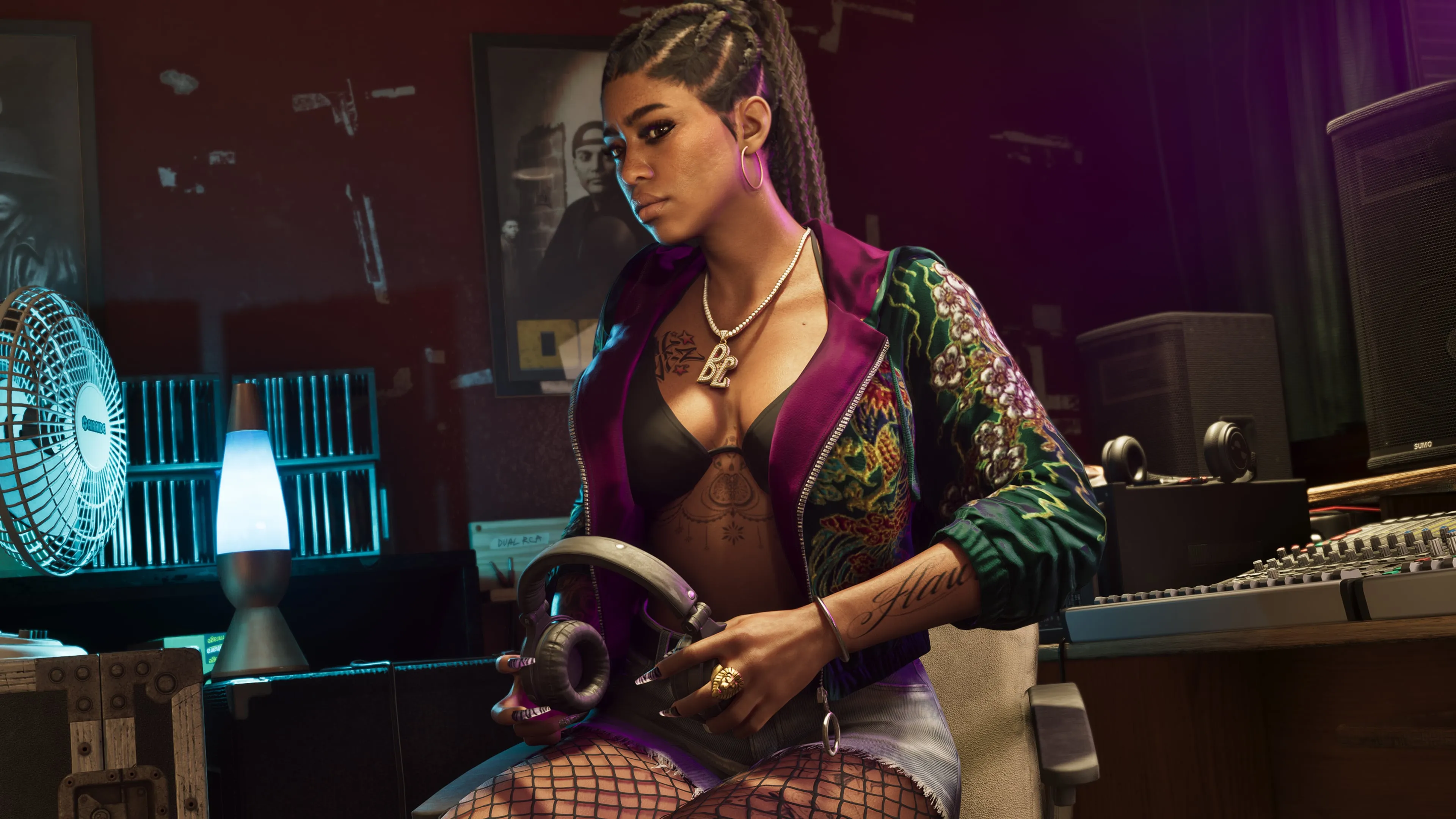 GTA 6 a Real Dimez member setting up in a recording studio